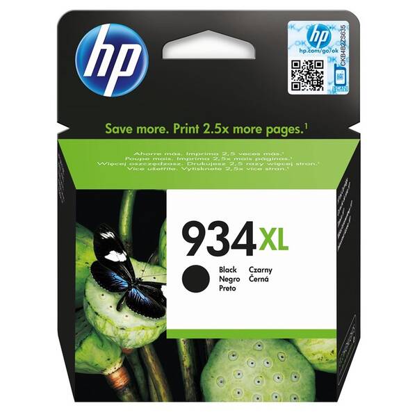 Inkoustová náplň HP 934XL, 1 000 stran (C2P23AE) černá