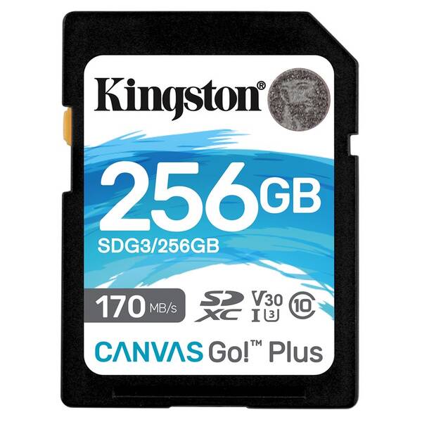 Paměťová karta Kingston Canvas Go! Plus SDXC 256GB UHS-I U3 (170R/90W) (SDG3/256GB) (vráceno - použito 8801023851)