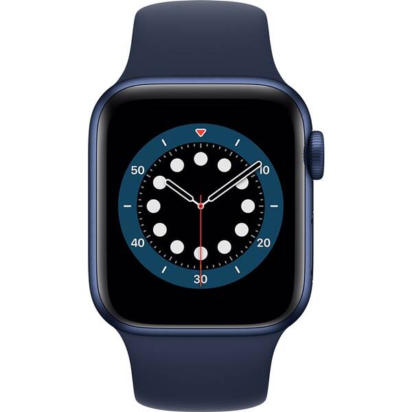 Inteligentné hodinky Apple Watch Series 6 GPS 40mm púzdro z modrého hliníka - námornícky tmavomodrý športový náramok (MG143VR/A)