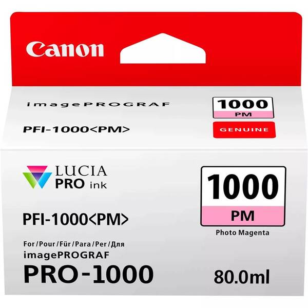 Inkoustová náplň Canon PFI-1000 PM, 80 ml, foto purpurová (0551C001)