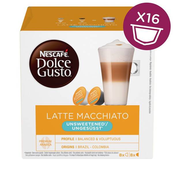 NESCAFÉ Dolce Gusto® Latte Macchiato bez cukru kávové kapsle 16 ks