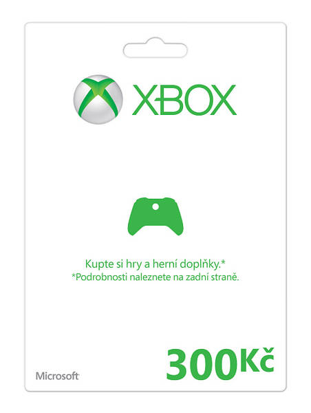 Předplacená karta Microsoft Xbox LIVE FPP Czech Czech Republic 300 CZK (K4W-00121)