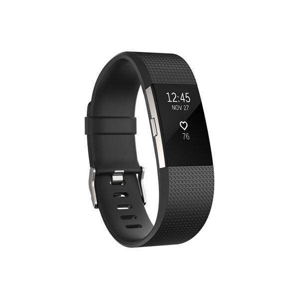 Fitness náramek Fitbit Charge 2 small - Black Silver (FB407SBKS-EU)