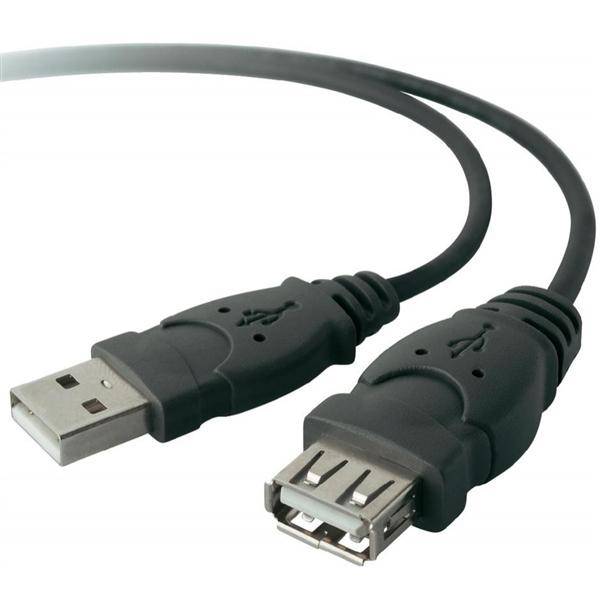 Kábel Belkin USB, 3m, predlžovací (F3U134b10) sivý