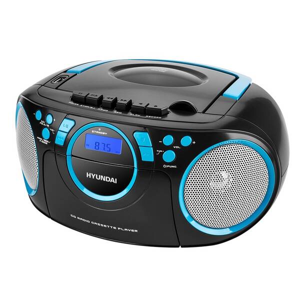 Radiomagnetofon s CD Hyundai TRC 788 AUBBL černý/modrý