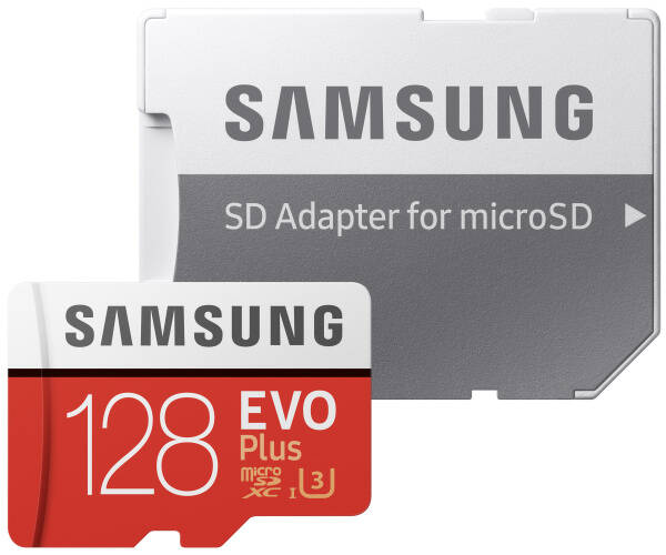 Paměťová karta Samsung Micro SDXC EVO Plus 128GB Class 10 UHS-3 (R100/W60) + SD adaptér (MB-MC128HA/EU)