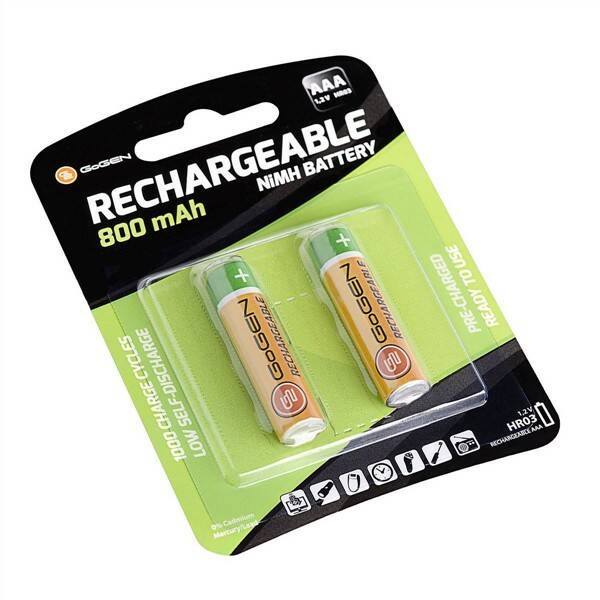 Batéria nabíjacia GoGEN AAA, HR03, 800mAh, Ni-MH, blister 2ks (GOGR03CHARGE800)