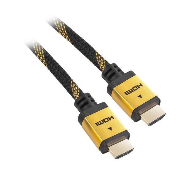 Kábel GoGEN HDMI 1.4, 3m, pozlátený, opletený, High speed, s ethernetom (GOGHDMI300MM04) čierny