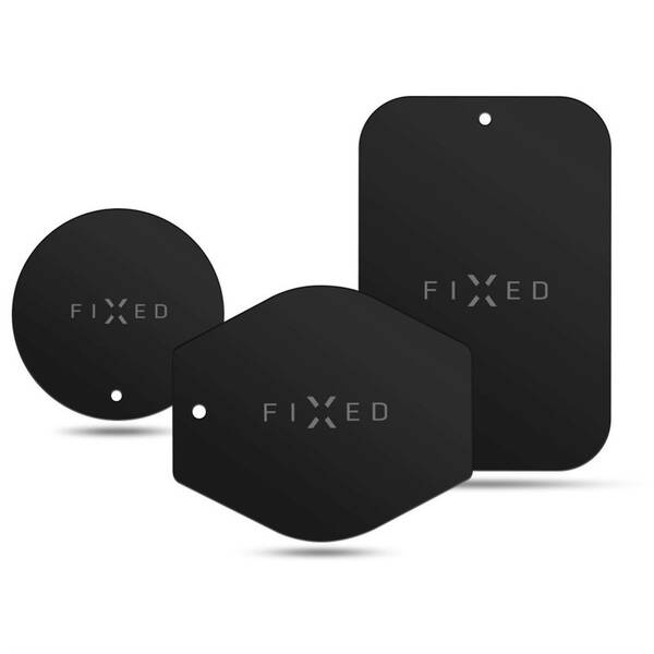 Súprava magnetických plieškov FIXED Icon Plates, 3ks (FIXIC-PL-BK) čierny