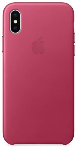 Kryt na mobil Apple Leather Case na iPhone X - fuchsiový (MQTJ2ZM/A) (vráceno - použito 8800493114)