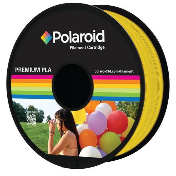 Tisková struna Polaroid Universal Premium PLA 1kg 1.75mm (3D-FL-PL-8021-00) žlutá/průhledná