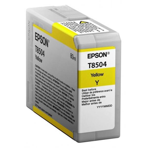 Inkoustová náplň Epson T8504, 80 ml (C13T850400) žlutá