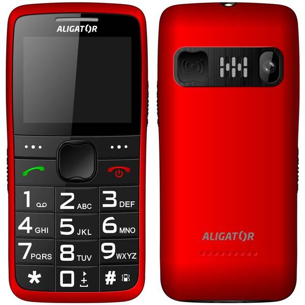 Mobilní telefon Aligator A675 Senior (A675RD) červený (Zboží vrácené ve 14 denní lhůtě, servisované 8801136829)