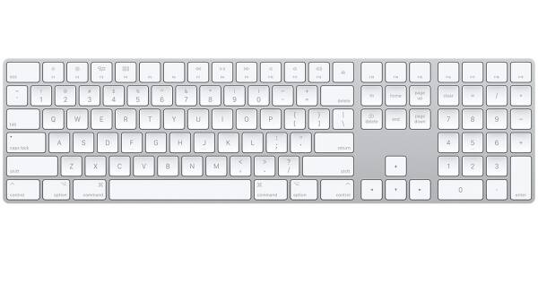 Klávesnica Apple Magic s numerickou klávesnicou - Slovak (MQ052SL/A) biela