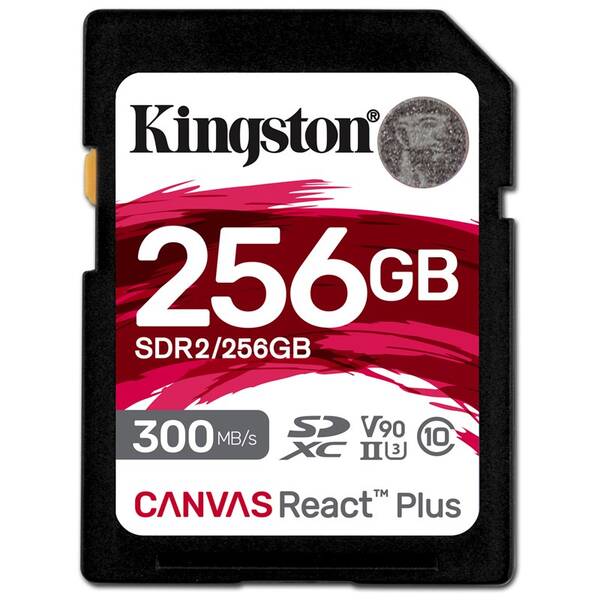 Paměťová karta Kingston Canvas React Plus 256GB SDXC UHS-II (300R/260W) (SDR2/256GB)