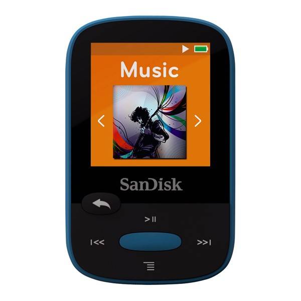MP3 přehrávač SanDisk Sansa Clip Sports 8 GB (SDMX24-008G-G46B) modrý