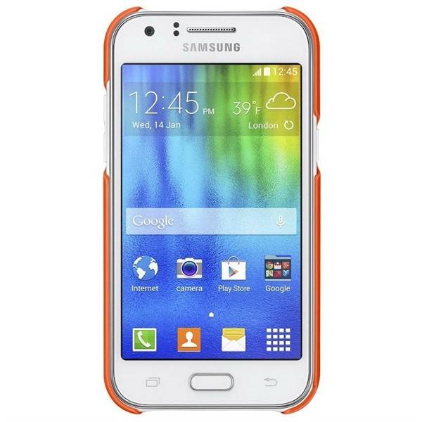 Kryt na mobil zadní Samsung pro Galaxy J1 (EF-PJ100B) (EF-PJ100BOEGWW) oranžový