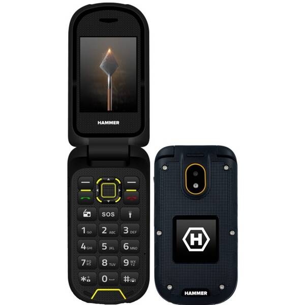 Mobilní telefon myPhone Hammer Bow (TELMYHBOWOR) černý/oranžový (lehce opotřebené 8802046140)