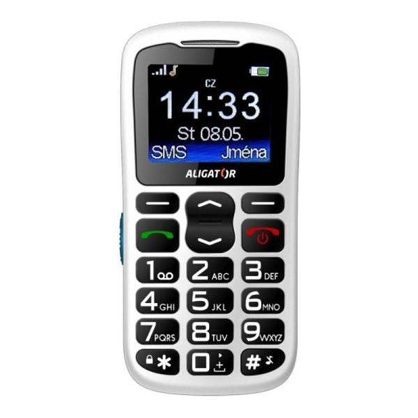 Mobilní telefon Aligator Senior A430 (A430WB) bílý/modrý