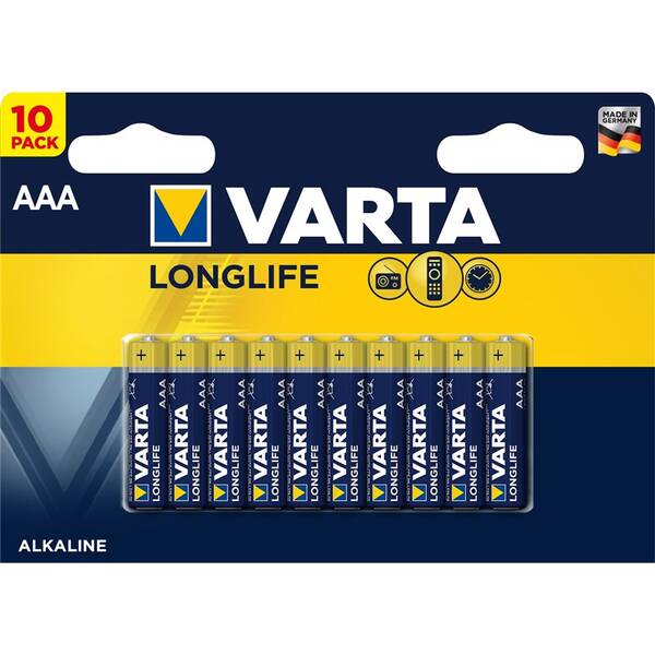 Batéria alkalická Varta Longlife AAA, LR03, blistr 10ks (4103101461)