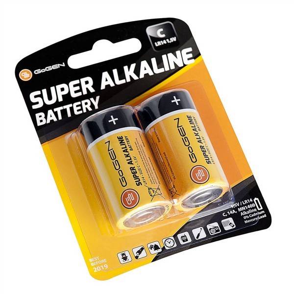 Batéria alkalická GoGEN SUPER ALKALINE C, LR14, blister 2ks (GOGR14ALKALINE2)