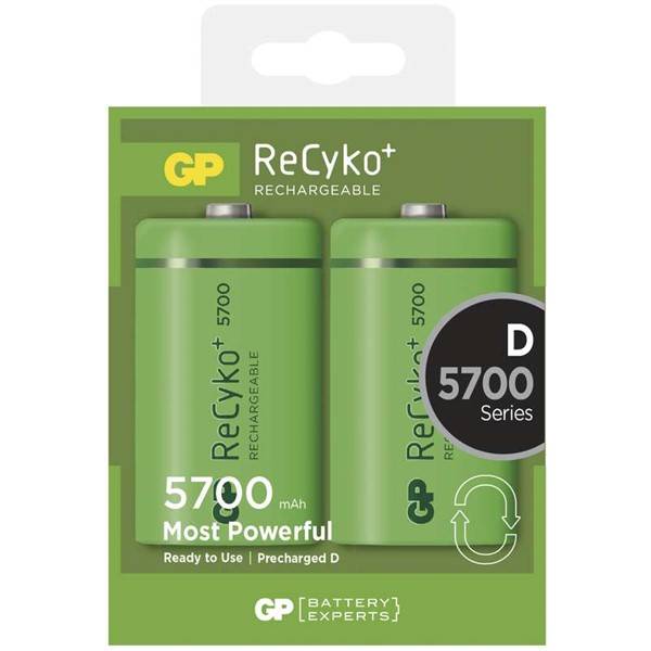 Baterie nabíjecí GP ReCyko+ D, HR20, 5700mAh, Ni-MH, krabička 2ks (1033412010)