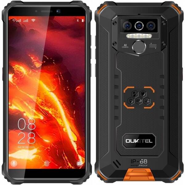 Mobilný telefón Oukitel WP5 Pro (WP5 Pro Orange) čierny/oranžový