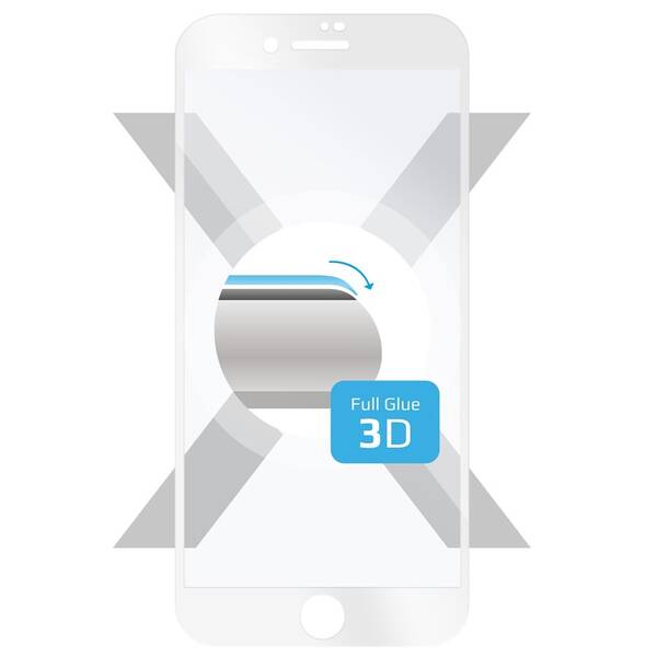 Tvrzené sklo FIXED 3D Full-Cover na Apple iPhone 7/8/SE (2020) (FIXG3D-100-033WH) bílé (vráceno - použito 8800623022)