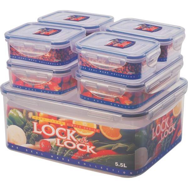 Sada potravinových dóz Lock&lock HPL836SC 7 ks