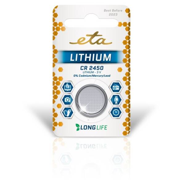 Batéria lítiová ETA PREMIUM CR2450, blister 1ks (CR2450LITH1)
