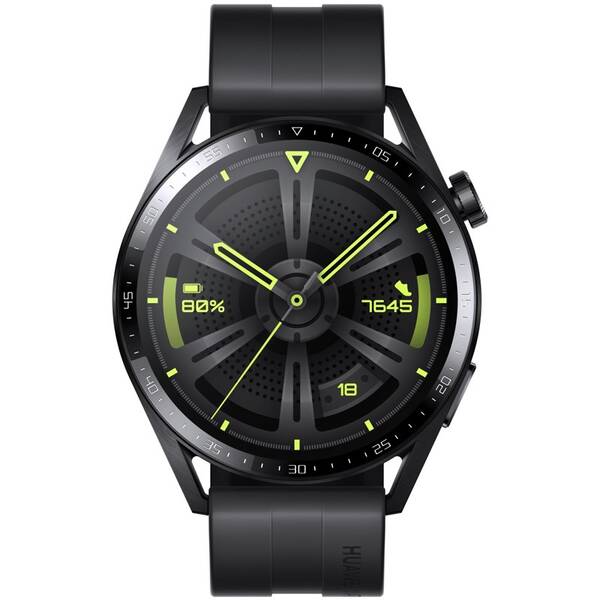 Inteligentné hodinky Huawei Watch GT 3 46mm (Active) - Black + Black Fluoroelastomer Strap (55028445)