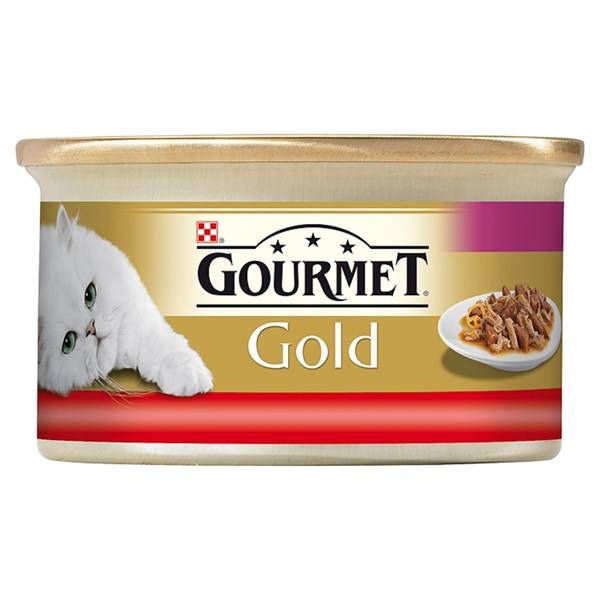 Konzerva Gourmet Gold s hovězím a kuřetem 85g