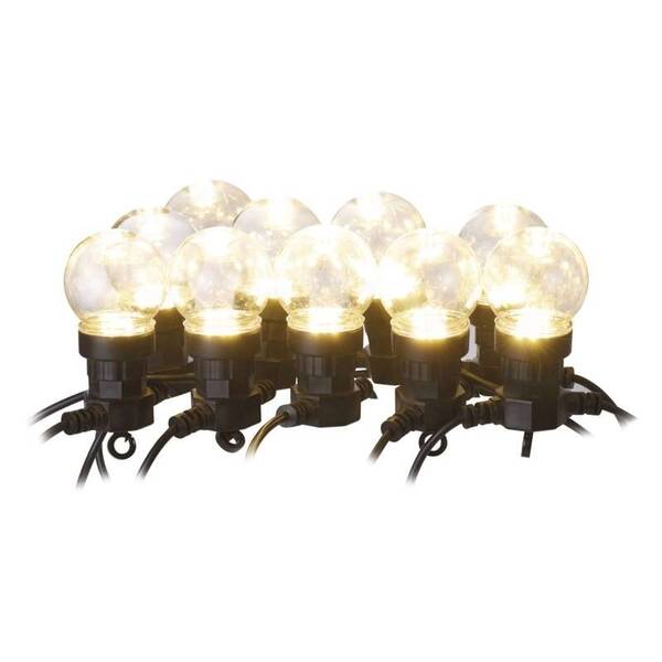 Vánoční osvětlení EMOS 50 LED, 10x párty žárovky čiré, 5m, teplá bílá (1534205300)