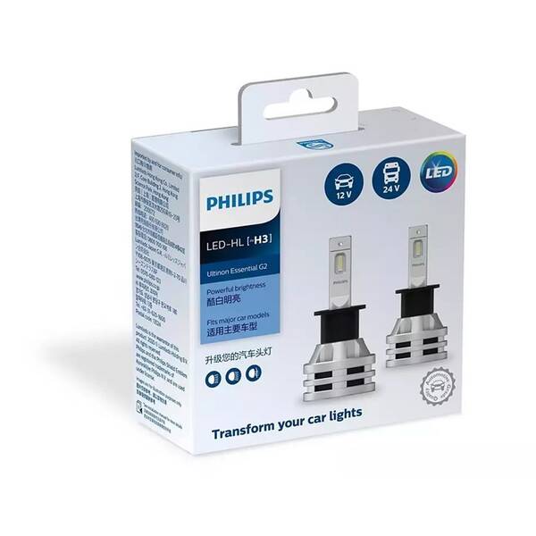 Autožárovka Philips LED H3 Ultinon Essential 2 ks (11336UE2X2) (lehce opotřebené 8801640396)