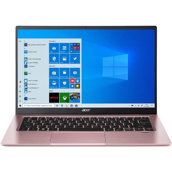 Notebook Acer Swift 1 (SF114-33-P3T7) + Microsoft Office 365 (NX.A9NEC.002) růžový