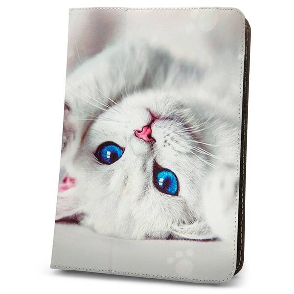 Puzdro na tablet flipové GreenGo Cute Kitty na tablet 9-10