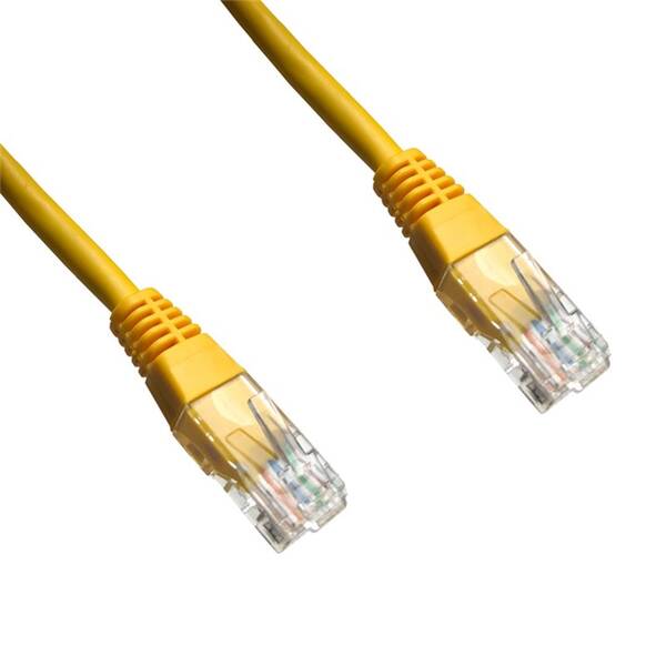 Kabel DATACOM síťový (RJ45), 0,5m (1505) žlutý
