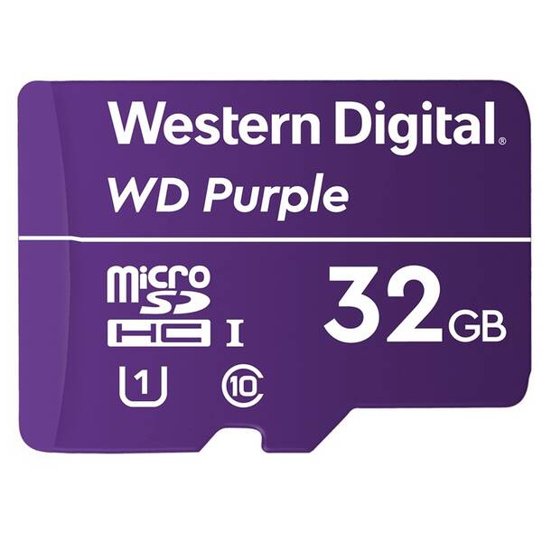 Paměťová karta Western Digital Purple microSDHC 32GB UHS-I U1 (100R/60W) (WDD032G1P0A)