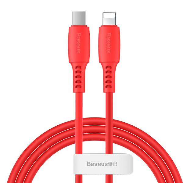 Kabel Baseus USB-C/Lightning, 18W, 1,2m (CATLDC-09) červený (zánovní 8801341365)