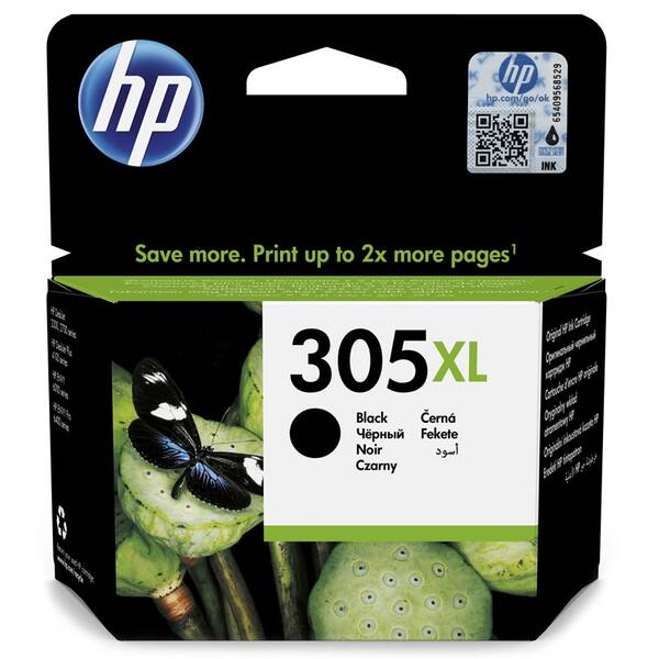 Inkoustová náplň HP 305XL, 240 stran (3YM62AE) černá