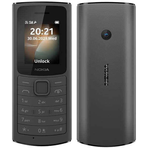 Mobilní telefon Nokia 110 4G - ZÁNOVNÍ - 12 měsíců záruka (16LYRB01A09) černý (vráceno - použito 8801756732)