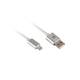 Kábel GoGEN USB/micro USB, 1m, oplétáný (MICUSB 100 MM05) strieborný