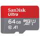 Pamäťová karta SanDisk Micro SDXC Ultra Android 64GB UHS-I U1 (120R/20W) + adapter (SDSQUA4-064G-GN6MA)