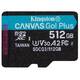 Paměťová karta Kingston Canvas Go! Plus MicroSDXC 512GB UHS-I U3 (170R/90W) (SDCG3/512GBSP)