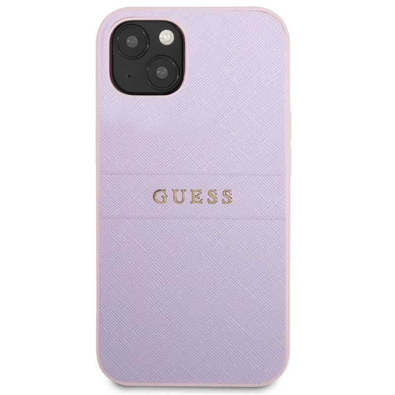 Kryt na mobil Guess Saffiano na Apple iPhone 13 (GUHCP13MPSASBPU) fialový