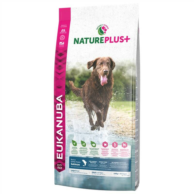 Obrázok Eukanuba Nature Plus+ Adult Large frozen Salmon 14 kg