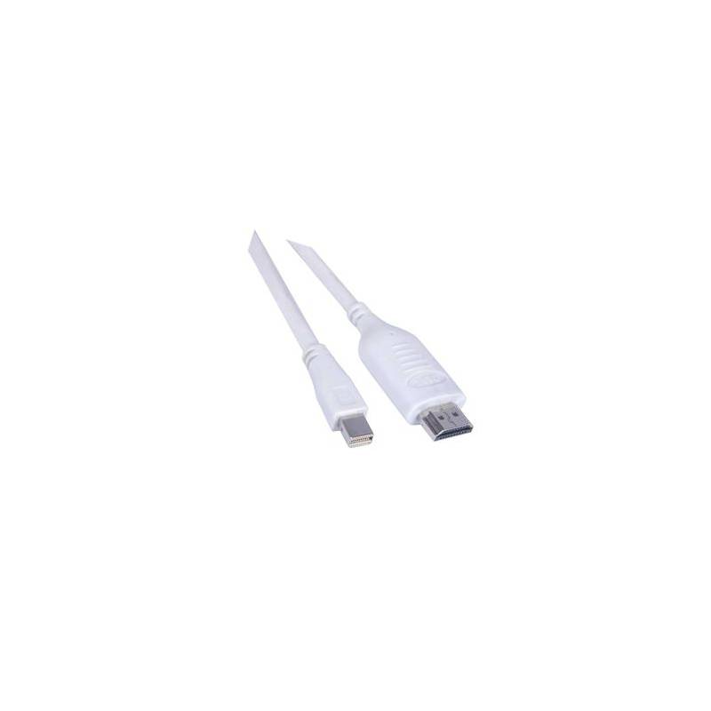Kábel PremiumCord Mini DisplayPort / HDMI, 2m (kportadmk01-02) biely