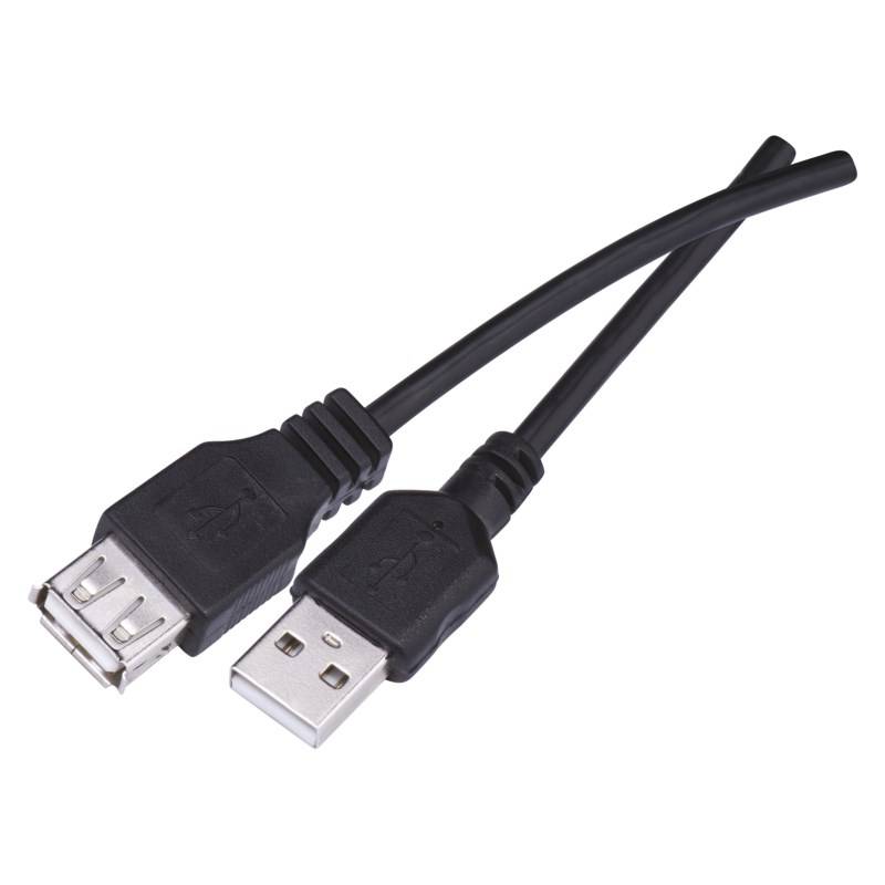 Kábel EMOS USB, 2m, predlžovací čierny