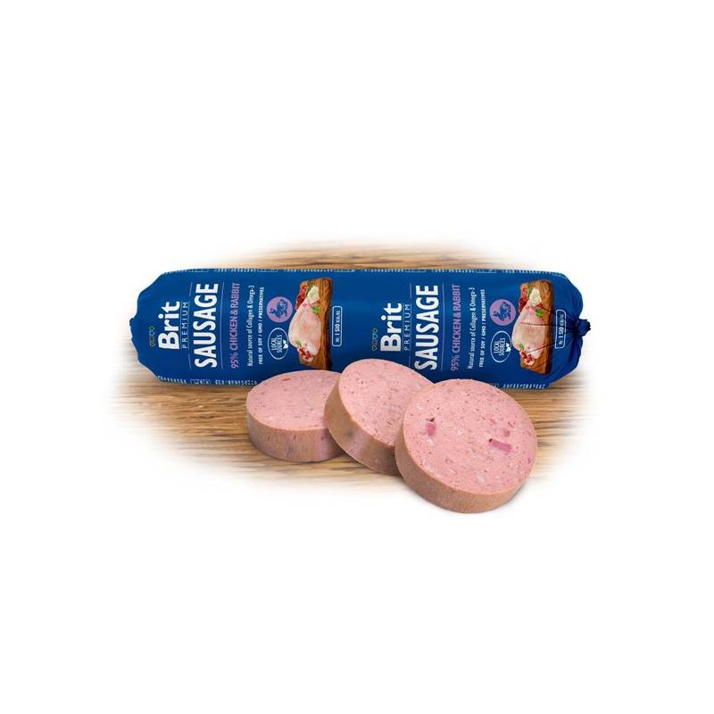 Obrázok Brit Sausage Chicken & Rabbit 800g New