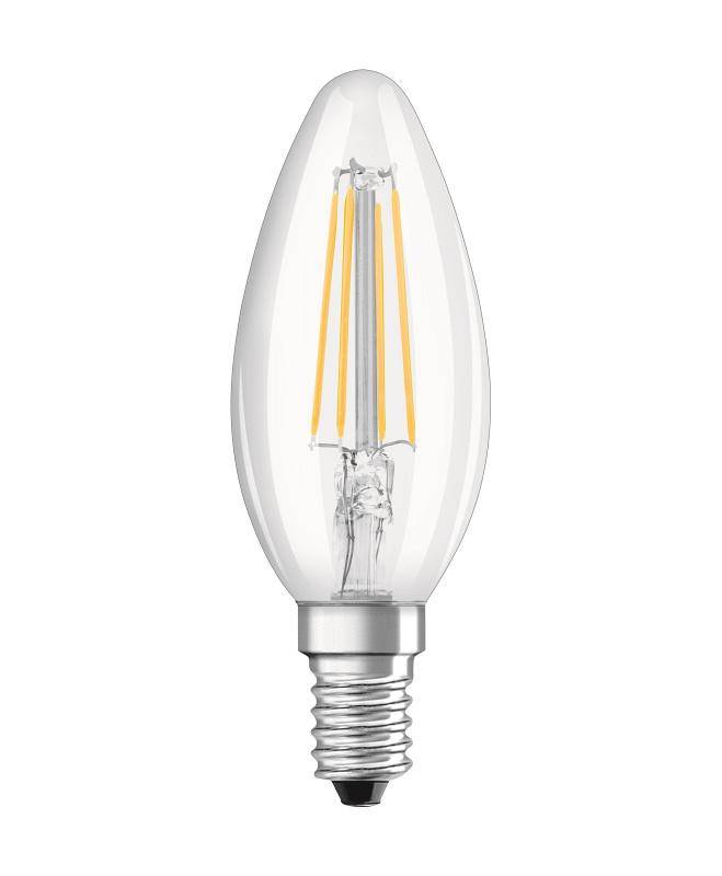 Obrázok Osram LED žárovka E14  4,0W 2700K 470lm Value Filament B-svíčka 4058075819672